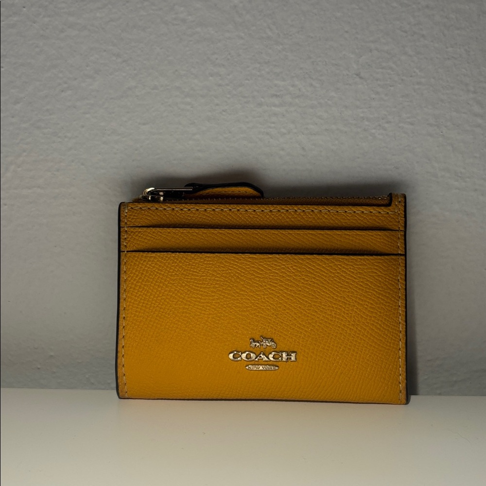 Coach Mustard Yellow Card Holder